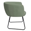 Ver mais imagens de Poltrona Decorativa Isis Base Aço Preto Bouclé Verde Claro - Nexta Casa