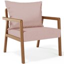 Ver imagem 7 de Kit 02 Poltronas Decorativa para Sala de Estar Alícia B04 Linho Rosê