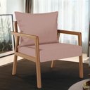 Ver mais imagens de Kit 02 Poltronas Decorativa para Sala de Estar Alícia B04 Linho Rosê