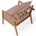 Ver imagem 5 de Kit 02 Poltronas Decorativa para Sala de Estar Alícia B04 Linho Rosê