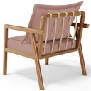 Ver imagem 2 de Kit 02 Poltronas Decorativa para Sala de Estar Alícia B04 Linho Rosê