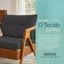 Ver imagem 3 de Almofada Decorativa Laura Cheia Fofinha com Zíper 36x60 Linho para Sofá Cama Poltrona Fibra Silicona