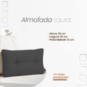 Ver imagem 4 de Almofada Decorativa Laura Cheia Fofinha com Zíper 36x60 Linho para Sofá Cama Poltrona Fibra Silicona