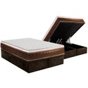 Ver imagem 1 de Conjunto Box Baú Queen: Colchão Espuma Luckspuma Masterpocket New Comfort + Base Crc Suede Brown(