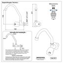 Ver imagem 6 de Torneira Para Pias de Cozinha ou Tanque Cromada Metal