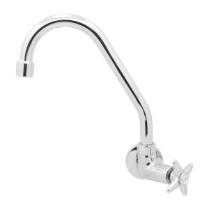 Torneira Para Pia e Tanque Bica Movel Parede Cozinha ou Lavanderia Metal Cromado e Abs