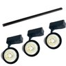Kit 3x Spots com Trilho 1,5M Eletrificado 7W Preto - Branco Quente - 1