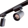Kit 3x Spots com Trilho 1,5M Eletrificado 7W Preto - Branco Quente - 2