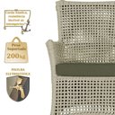 Ver imagem 5 de 1 Sofá e Mesa Igapó Alumínio Preta Corda Náutica E13 Trama Rami