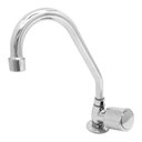 Ver imagem 1 de Torneira Para Cozinha ou Tanque Bica Móvel Mesa Bancada 1/4 de Volta Cromada C40