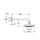 Ver imagem 2 de Chuveiro de Parede Vitalio Joy com Braço 1 Jato 180mm Grohe