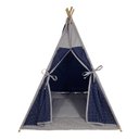 Ver imagem 3 de Cabana Pet Camping Cachorro Gato - Algodão Poá - 70x70x84cm - Azul Marinho