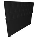 Ver imagem 1 de Cabeceira Painel Estofada Luna Suede Liso Preto 90X120 Rbl