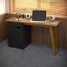 Escrivaninha Mesa de Computador Office para Escritório/Quarto Preto com Freijó - 2