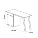 Ver imagem 4 de Escrivaninha Mesa de Computador Office para Escritório/Quarto Preto com Freijó