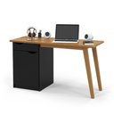 Ver imagem 1 de Escrivaninha Mesa de Computador Office para Escritório/Quarto Preto com Freijó