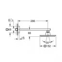 Ver imagem 2 de Ducha de Parede Quadrado 15,2cm com Braço 28,6cm Euphoria Cube 150 Grohe