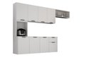 Ver imagem 1 de Cozinha Compacta Nara 193 cm Suspensa com Nichos Organizadores Branco