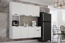 Ver imagem 2 de Cozinha Compacta Nara 193 cm Suspensa com Nichos Organizadores Branco