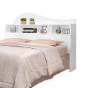 Ver imagem 2 de Cabeceira Box Queen size com prateleira e nichos Irlanda Branco