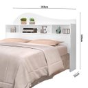 Ver imagem 4 de Cabeceira Box Queen size com prateleira e nichos Irlanda Branco
