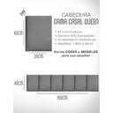 Ver mais imagens de Kit 6 Módulos de Cabeceira Estofada Cama Box Casal Queen Modulada 1,80mx40cm