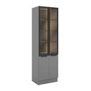 Ver imagem 2 de Paneleiro Lumina 4 Portas com Vidro Cinza - Telasul