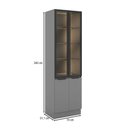 Ver imagem 4 de Paneleiro Lumina 4 Portas com Vidro Cinza - Telasul