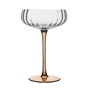 Cj 2 Tacas Coupe de Vidro com Haste Ambar Classic 280ml