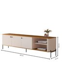 Ver imagem 3 de Rack para Tv 70 Polegadas Olaf Off White Nature Preto