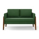 Ver imagem 7 de Kit 1 Sofá Namoradeira e 2 Poltronas Lana Suede Base de Madeira - D’Rossi Cor Verde