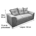 Ver imagem 3 de Sofá 3 Lugares Azul 410 Porto