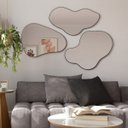 Ver imagem 2 de Painel Decorativo Orgânico com Espelho 80x60cm Es16 Dalla Costa - Preto