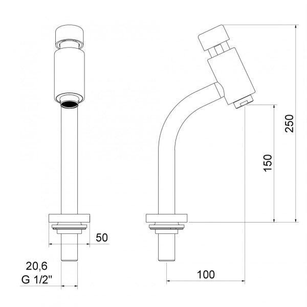 Torneira para Banheiro 10075C Mebermatic Meber Metais - 3