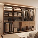 Ver imagem 1 de Guarda-Roupas Closet Modulado Alasca One 240cm 4 Peças com 4 Gavetas e Cabideiros Freijó Carraro