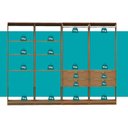 Ver imagem 6 de Guarda-Roupas Closet Modulado Alasca One 240cm 4 Peças com 4 Gavetas e Cabideiros Freijó Carraro