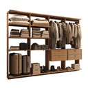 Ver imagem 2 de Guarda-Roupas Closet Modulado Alasca One 240cm 4 Peças com 4 Gavetas e Cabideiros Freijó Carraro