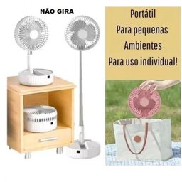 Ventilador Portátil Silencioso Dobrável Retrátil com Bateria Aro 20 Cm Bm-f917 - 2