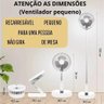 Ventilador Portátil Silencioso Dobrável Retrátil com Bateria Aro 20 Cm Bm-f917 - 3