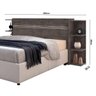 Cabeceira Box Queen size com bau e prateleiras laterais Jade Itauba - 4