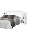 Cabeceira Box de casal extensivel 1,40 e 1,60 com mesa de cabeceira Moana Branco - 2