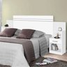 Cabeceira Box de casal extensivel 1,40 e 1,60 com mesa de cabeceira Moana Branco - 1