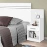 Cabeceira Box de casal extensivel 1,40 e 1,60 com mesa de cabeceira Moana Branco - 3