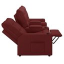 Ver imagem 4 de Poltrona Reclinável para Cinema Parma 3 Lugares Baú Usb Pu Vermelho Fh1 - D'Rossi