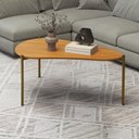 Ver imagem 2 de Mesa de Centro para Sala de Estar Orgânica Industrial 90cm Hagar D03 Freijó - Lyam Decor