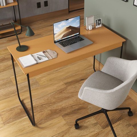 Mesa Escrivaninha Criare 120 Cm Preto/nature - Art Panta