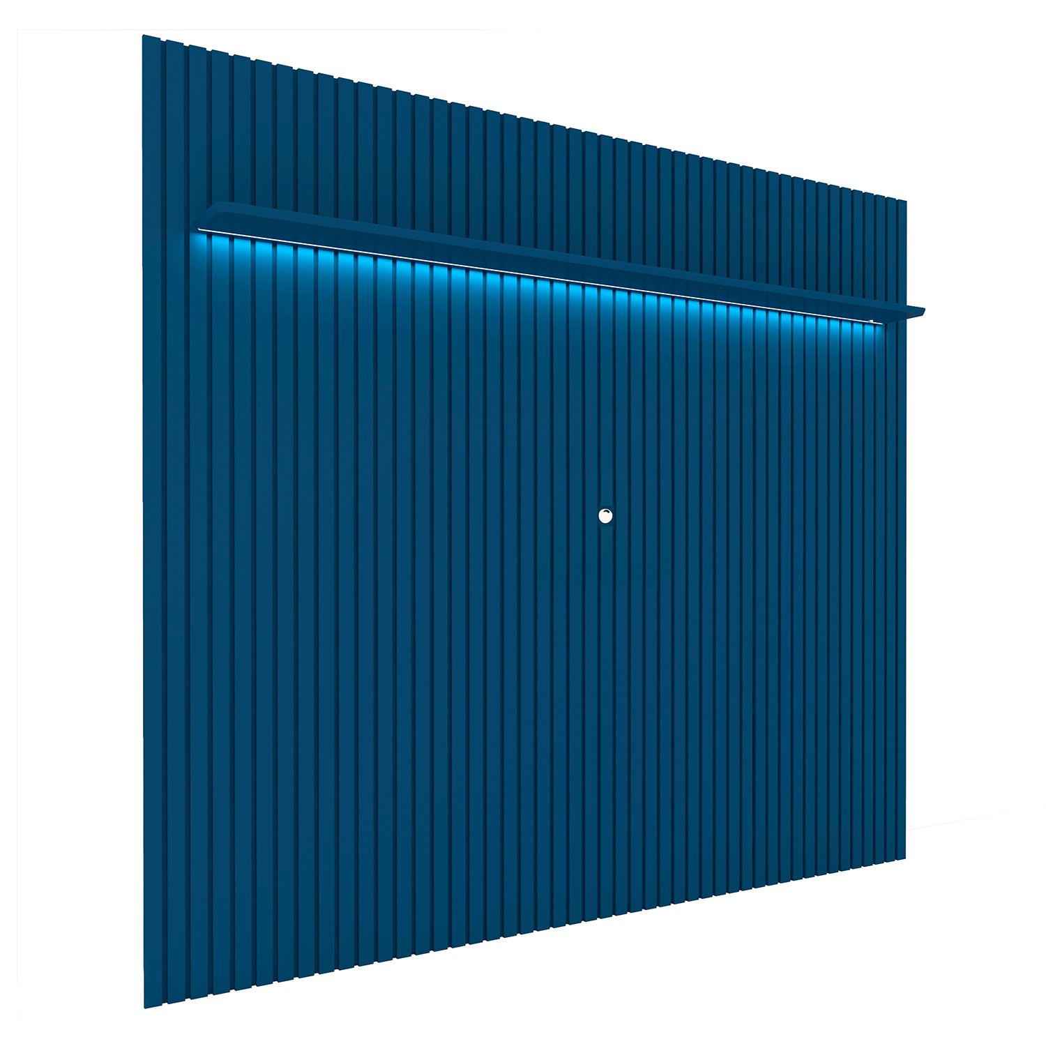 Painel para Tv Ripado com Led Nobre 2.3 Azul Royal - Gelius Móveis - 1