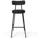 Ver imagem 6 de Kit 04 Banquetas Altas Bar Cozinha Sala De Jantar Em Aço Milão L02 Bouclê Preto - Lyam Decor