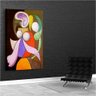 Quadro Decorativo Pablo Picasso Mulher Com Uma Flor:150x100/PRETA - 3