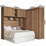 Guarda-Roupa Casal de Canto 2 Portas de Correr e Espaço para Cama Paris Atacama - 4